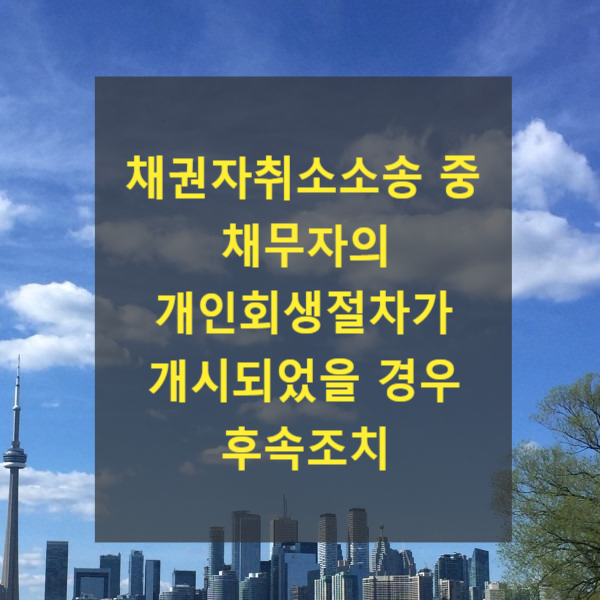  채권자취소소송 중 채무자의 개인회생절차가 개시되었을 경우 후속조치(2012다33976)
