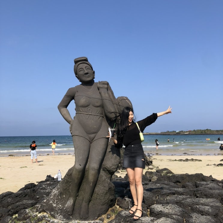  제주도 우도 버스여행 코스 서빈백사 해변, 하고수동해수욕장, 카페 유유자적