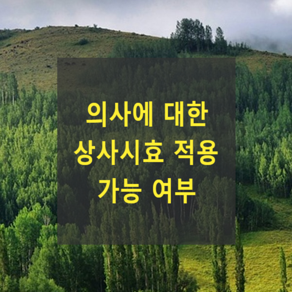  의사에 대한 상사시효 적용 가능 여부
