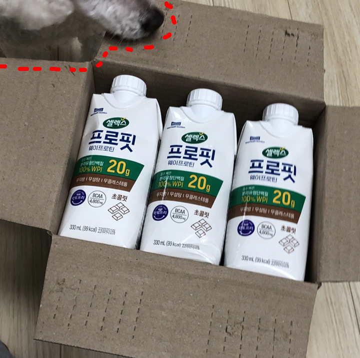  셀렉스 프로핏 초코맛 : 단백질 음료 박스로 구매한 헬린이