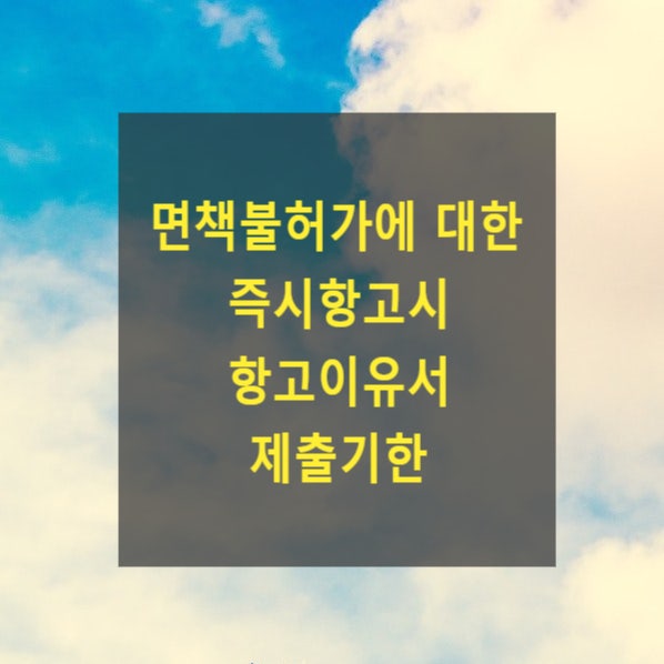  면책불허가에 대한 즉시항고시 항고이유서 제출기한