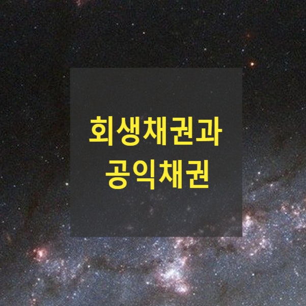  회생채권과 공익채권(채무자회생및파산등에관한법률 제179조)