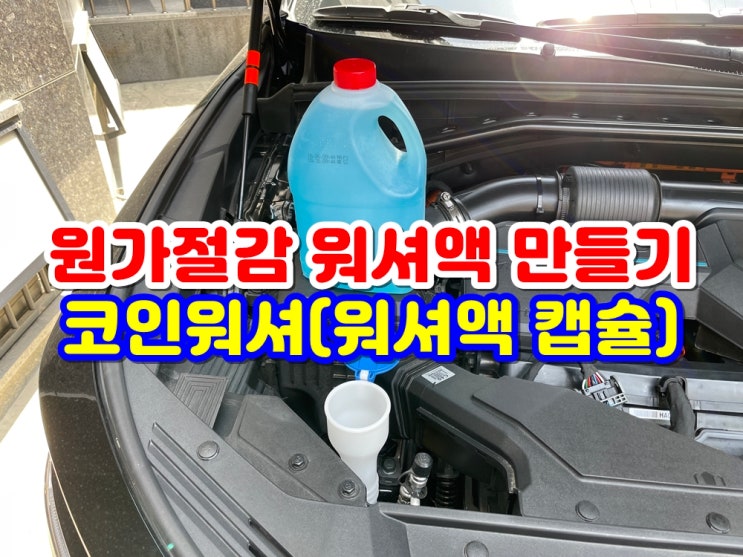  워셔액 직접 만드는법 만들기 DIY (고체워셔, 코인워셔, 워셔액 캡슐)