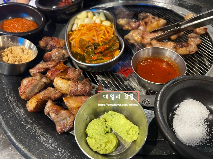  신도림 고기 구워주는 곳 쫀득살, 껍데기 맛집 : 원조부안집 신도림점