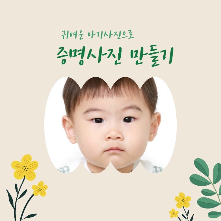  우리아기 증명사진 셀프로 무료 만들기(무료증명사진)