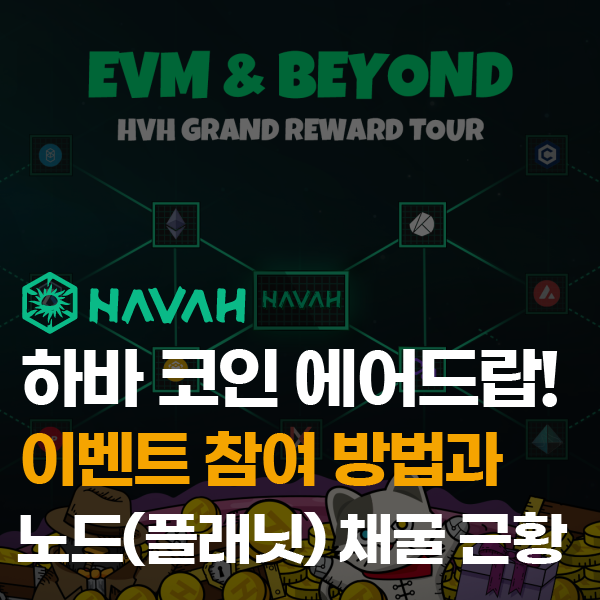  하바코인(HVH), 에어드랍 이벤트 및 노드(플래닛) 채굴 근황, 키키(KIKI) NFT 가격