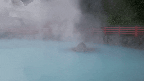 벳푸 지옥 온천 가마도 지옥(가마솥 지옥) / 흰 연못 지옥 (입장료, 온천수 시음, 매점, 온천 계란, 족욕, 수건 대여)