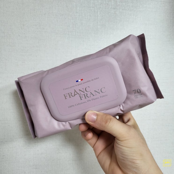  아기물티슈 프랑프랑 셀룰로오스100 아기물티슈로 안심하고 사용했어요