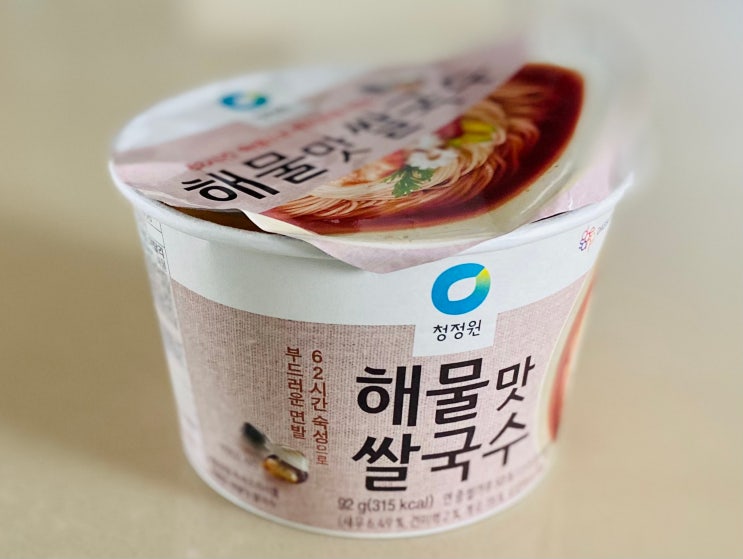  해물맛 육수 재료 컵쌀국수 청정원 사발라면 영양성분 칼로리