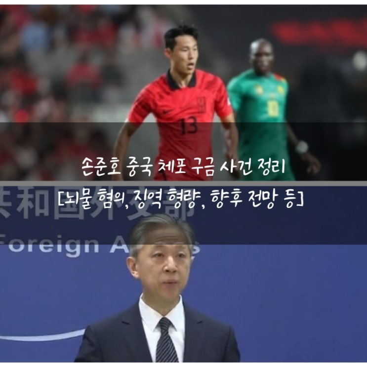 축구 국가대표 <b>손준호</b> 중국 <b>공안</b> 체포 구속 구금 사건 정리... 