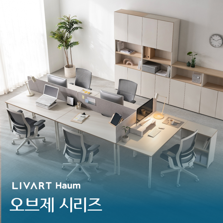 다양한 디자인과 컬러로 산뜻하고 세련된 사무공간