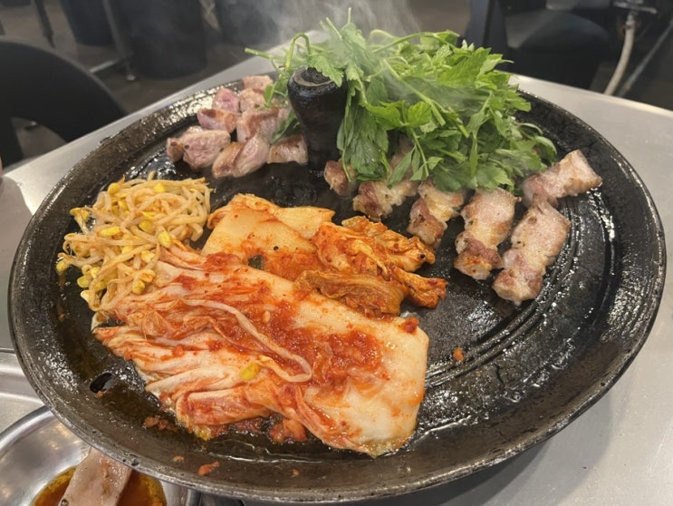  [굴포천 맛집] 목구멍에서 삼겹살이랑 미나리 조합으로 먹기 _내돈내산
