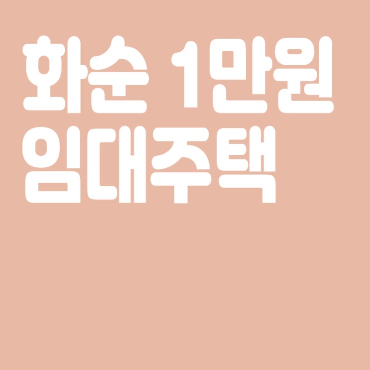  화순 1만원 임대주택, 화순로또, 추첨 결과, 당첨자