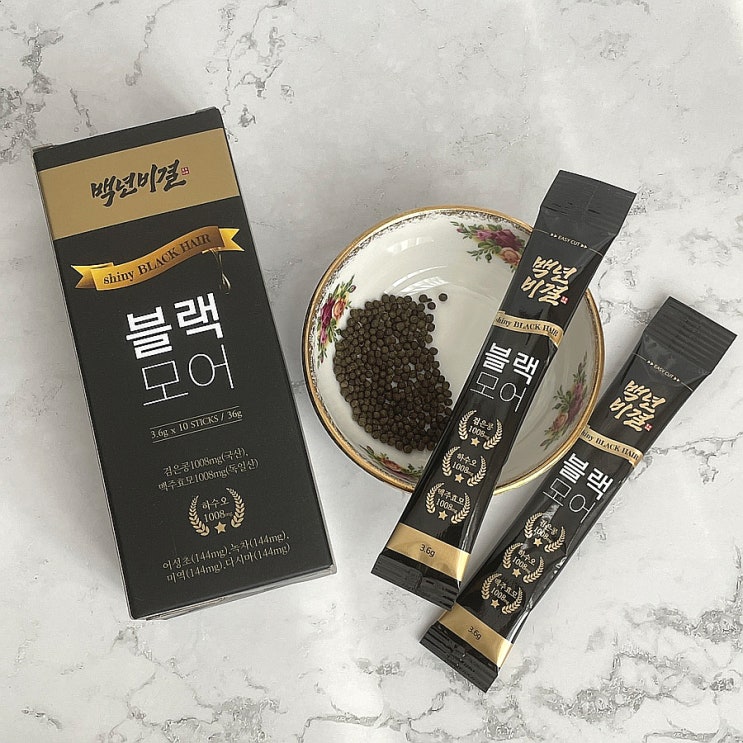  맥주효모환 백수오효능 백년비결 블랙모어 건강한 모발관리로 풍성하게
