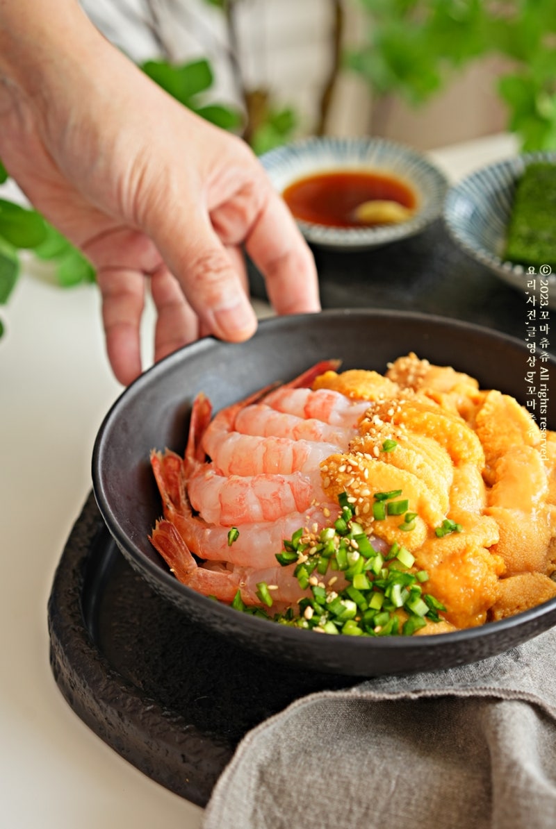 국내산 성게알 우니 뜻 요리 비린내 제로 하모니 성게알 비빔밥 단새우 : 네이버 블로그