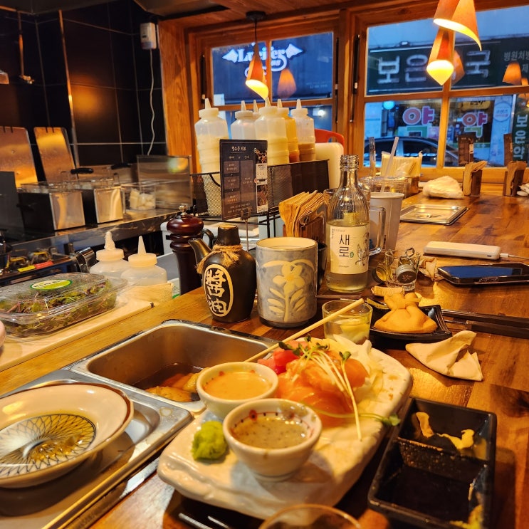  [천호역맛집]철길부산집 천호점 _ 일본감성 오뎅바, 안주맛집 추천합니다!!(오뎅,연어사시미)