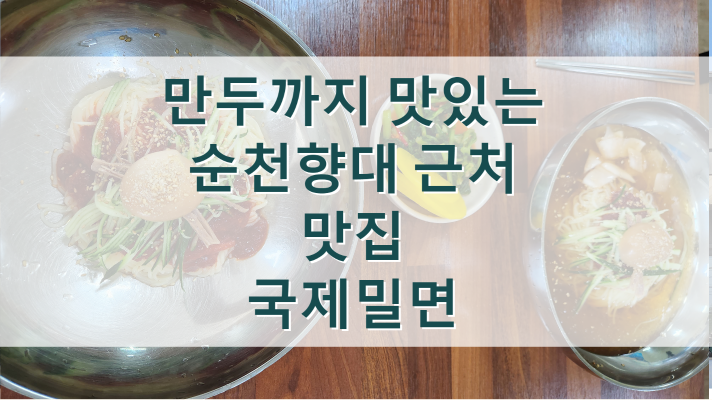  아산 순천향대 근처, 신창 밀면 맛집, 시원한 여름 음식 추천, 국제밀면