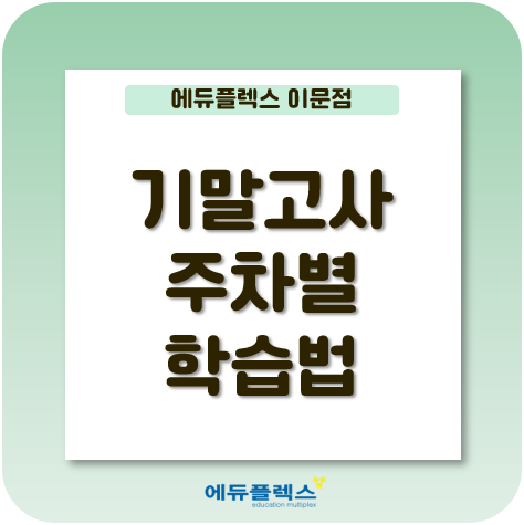  기말고사  주차별 대비 어떻게?