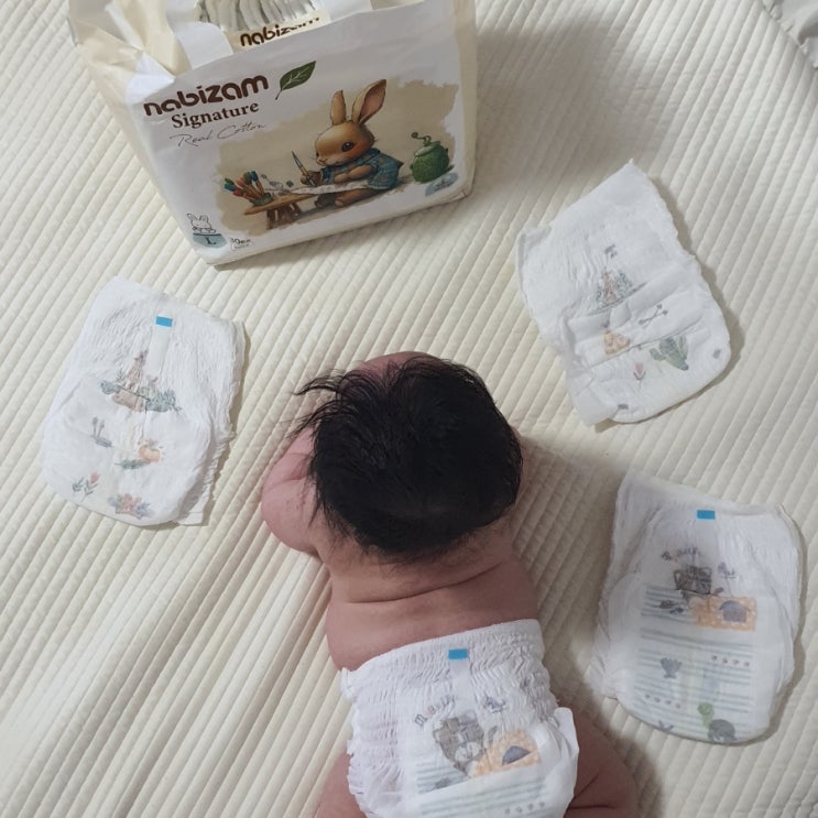 4개월아기 팬티기저귀 추천 나비잠 시그니처 L