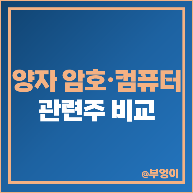 양자 암호 컴퓨터 관련주 비교 : 주식 PER 영업이익 시가총액 순위 양자 암호 컴퓨터 관련주 비교 : 주식 PER 영업이익 시가총액 순위