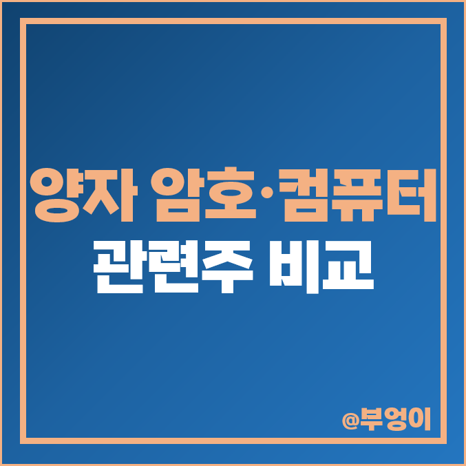 양자 암호 컴퓨터 관련주 비교 : 주식 PER 영업이익 시가총액 순위