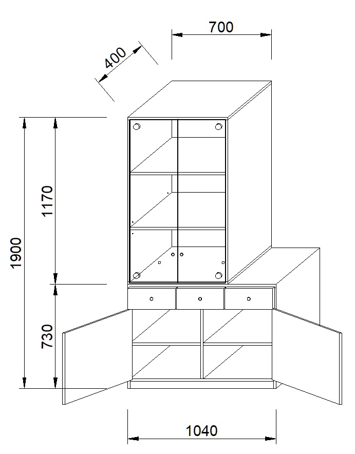  Display Cupboard _ Drawer-type Cabinet 장식장 + 서랍형 수납장