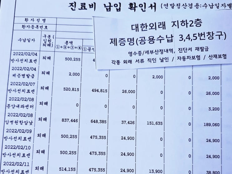 서울대병원 진료비 납입 확인서 발급받는 방법