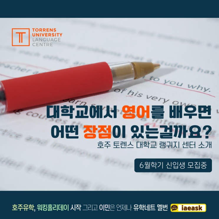  호주 토렌스대학교 어학연수 과정 Torrens University 신입생 모집 (유학이민네트 멜버른)