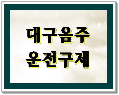  대구 음주운전 보험 설계사 구제