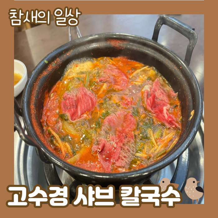  우만동 '고수경 샤브 칼국수' 동수원병원 인근 식당 추천