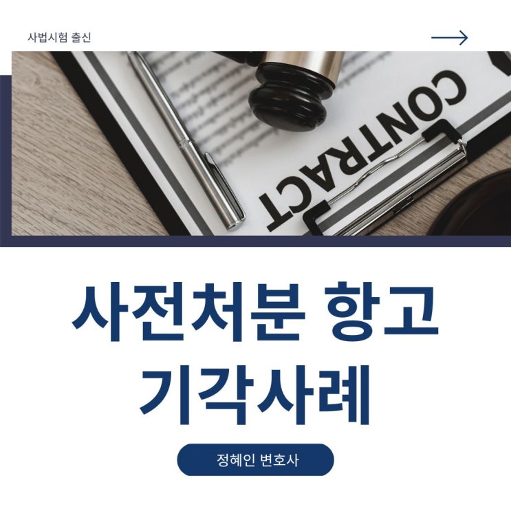 사전처분 항고 기각 성공사례