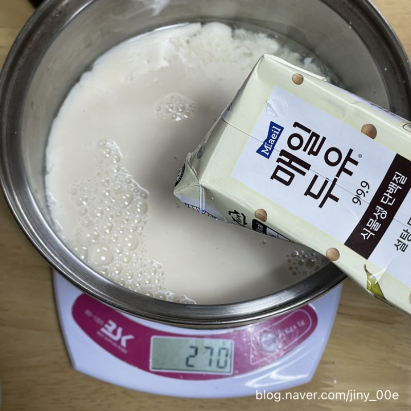 [요리/치즈만들기] 유청 활용법 1탄; 두유 리코타치즈 만들기
