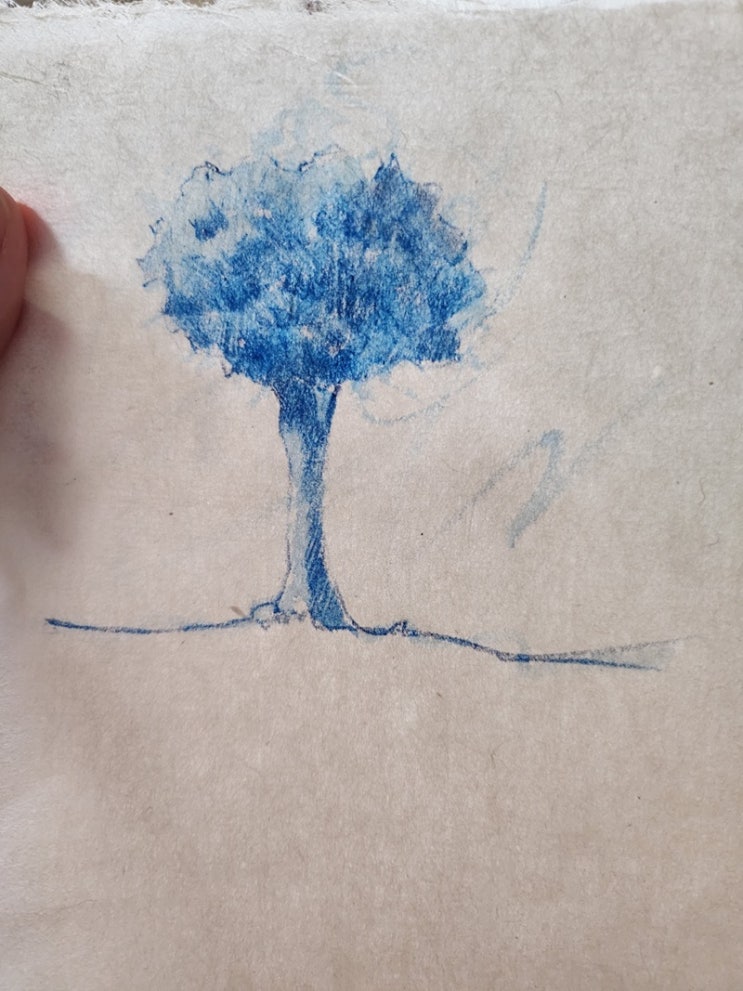  한지에 그림