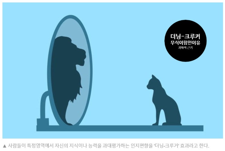  근거 없는 자신감 더닝- 크루거 효과 무식이 용감하다 메타인지! 너 자신을 알라!