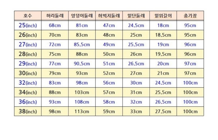  여자 바지사이즈 35,36