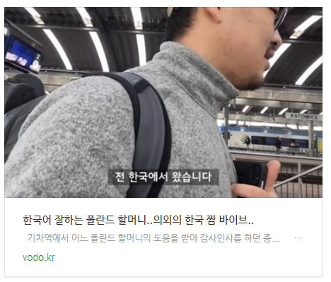 한국어 잘하는 폴란드 할머니..의외의 한국 짬 바이브..