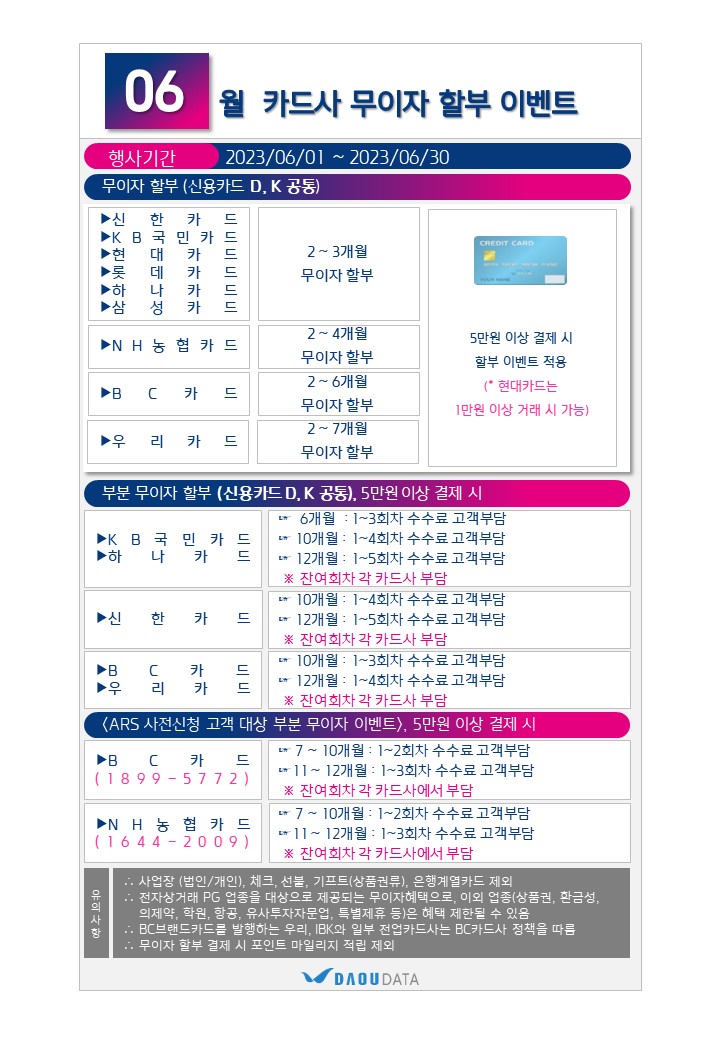  네이처클린 6월 무이자 할부 이벤트
