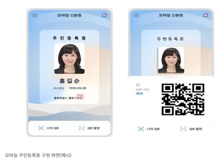 모바일 주민등록증, 빠르면 내년 하반기부터 사용 가능 모바일 주민등록증, 빠르면 내년 하반기부터 사용 가능