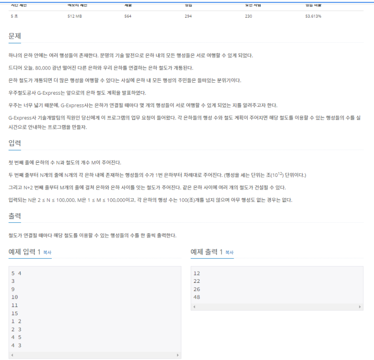  백준 17250번 '은하철도' 자바(JAVA) /union-find