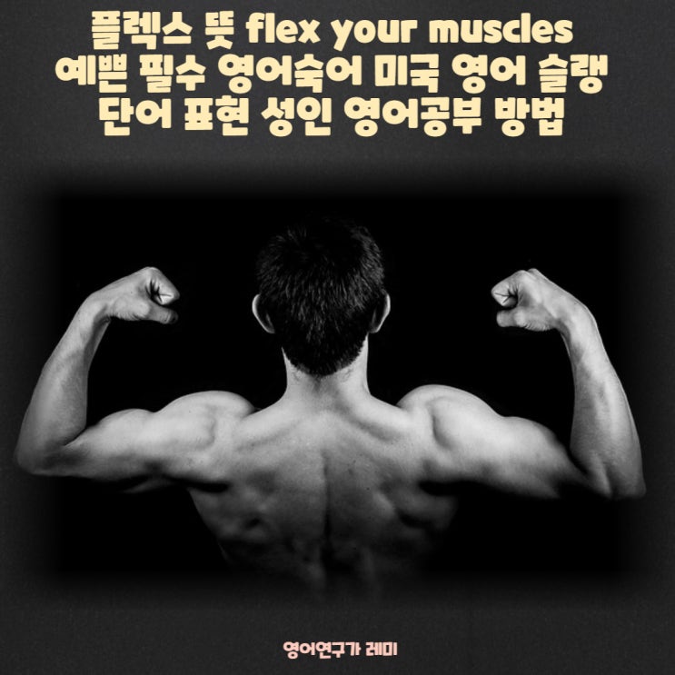 플렉스 뜻 flex your muscles 예쁜 필수 영어숙어 미국 영어 슬랭 단어 표현 성인 영어공부 방법