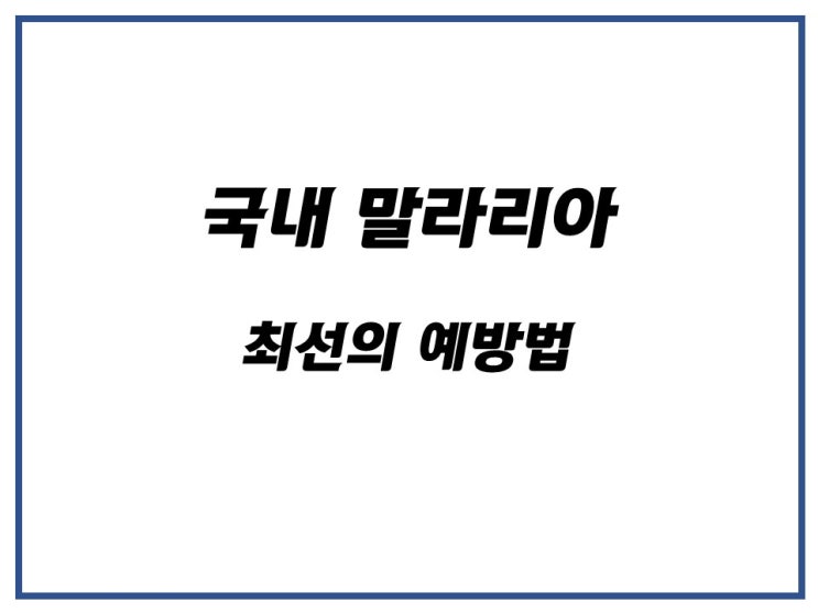  국내 말라리아 유행, 증상과 최선의 예방법 알아보기!