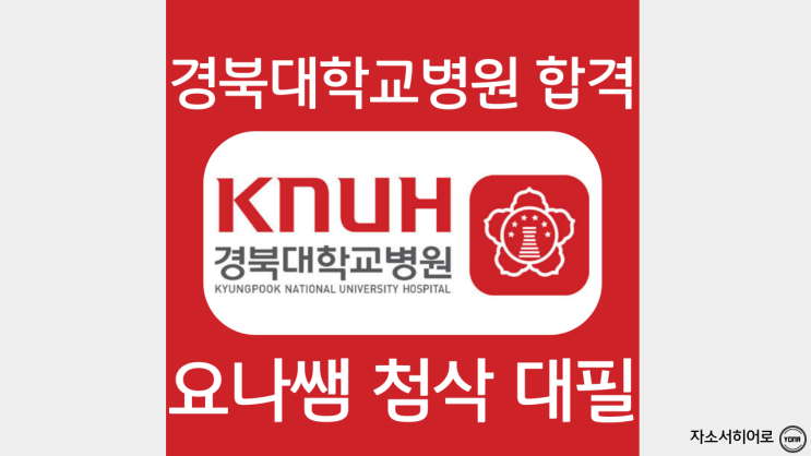  경북대학교병원 간호사 채용 자소서 항목 작성법, 자기소개서 첨삭
