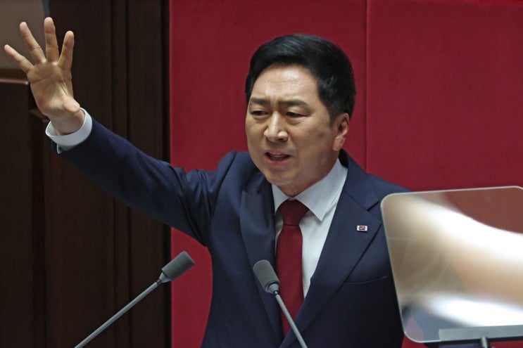 김기현 국민의힘 당 대표 | <b>교섭단체</b> 대표<b>연설</b>, "<b>이재명</b>... 