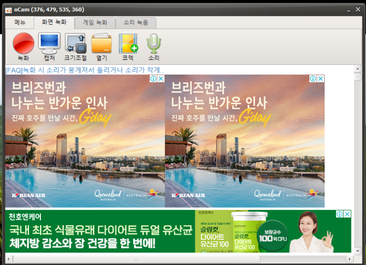  제가 자주쓰는 녹화 및 캡처 프로그램 - ocam