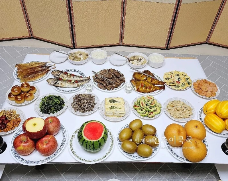 혼자서 차린 제사 상차림/간단한 제사상 차림 기제사 상차림 제사상 차리는법 방향(f.제사 상차림음식 제사상 위치&제사상지내는법 ...