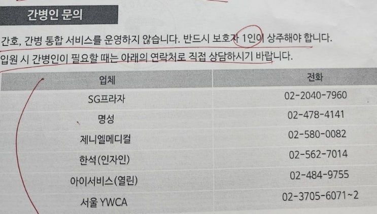  서울아산병원 신경외과 영상의학과 뇌동맥류 시술,색전술 전 주의사항,입원안내,입원취소/예약접수증,23년 병실료,간병인 업체 연락처