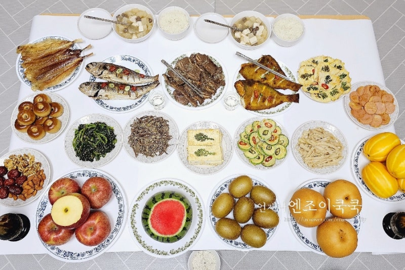 혼자서 차린 제사 상차림/간단한 제사상 차림 기제사 상차림 제사상 차리는법 방향(f.제사 상차림음식 제사상 위치&제사상지내는법 ...