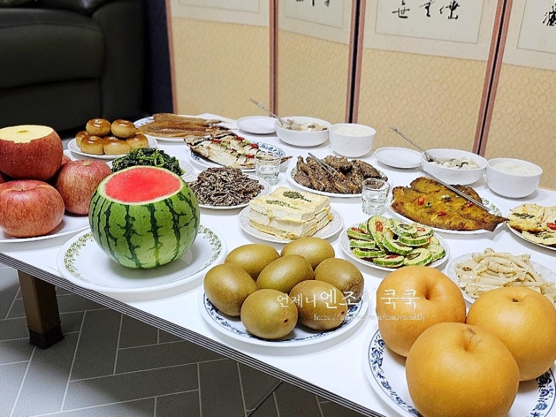 혼자서 차린 제사 상차림/간단한 제사상 차림 기제사 상차림 제사상 차리는법 방향(f.제사 상차림음식 제사상 위치&제사상지내는법 ...
