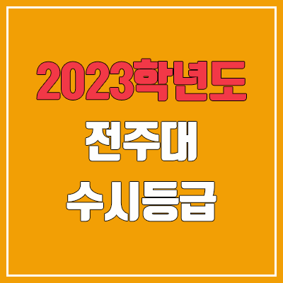 2023 전주대 수시등급 (예비번호, 전주대학교)