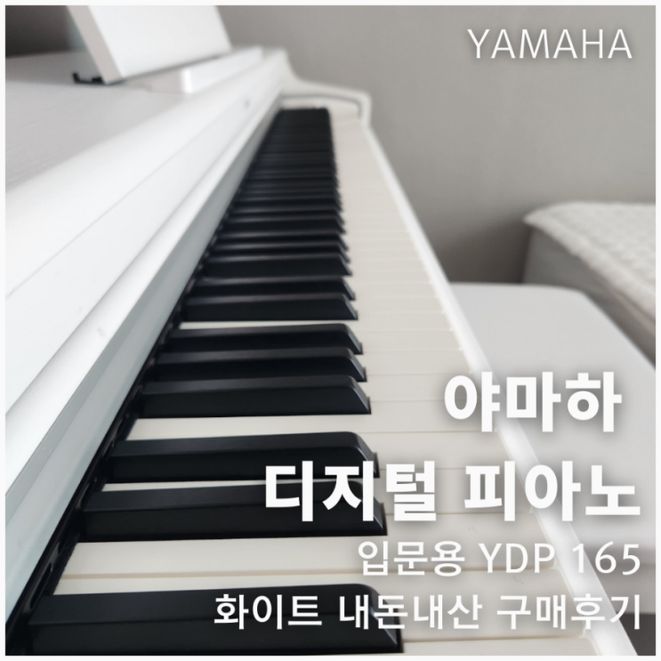 야마하 디지털 피아노 입문용 YDP 165 화이트 내돈내산 구매후기